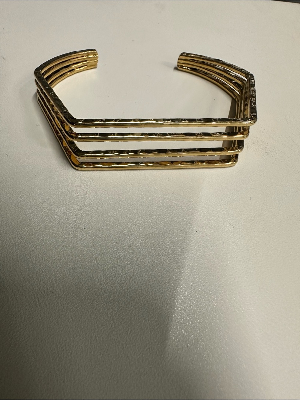 Gold Multi-Band Open Cuff Bracelet